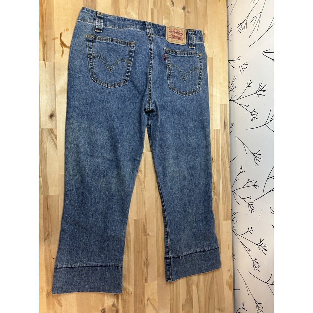 Levi's Nouveau Low Capri Stretch Blue Denim Jeans Women's Size 6 - Picture 12 of 14